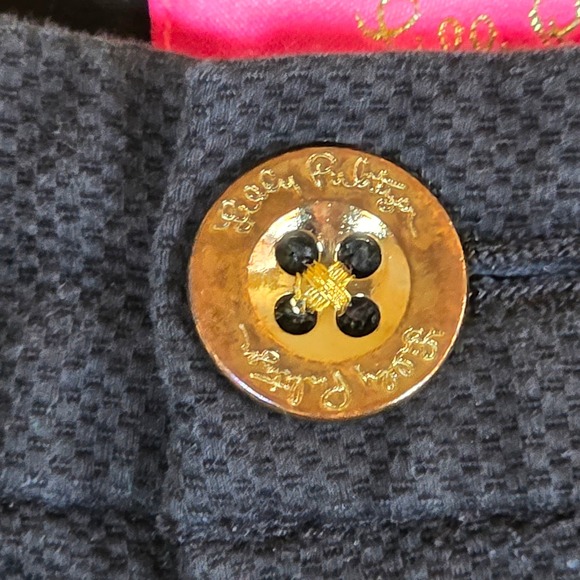 Lilly Pulitzer Black Tailored Shorts Womens Size‎ 2 summer vacation travel - Picture 2 of 9